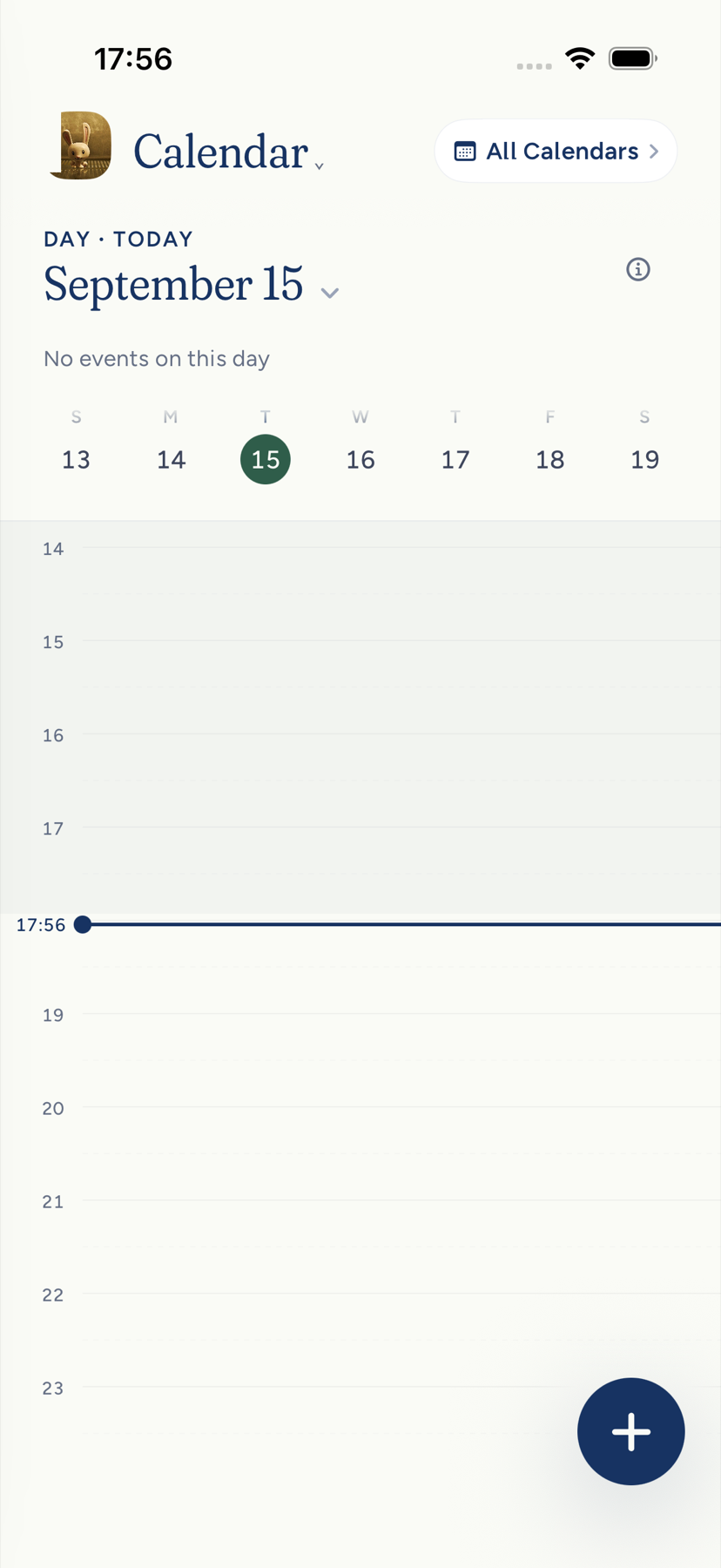 Calendar in Day view on iPhone